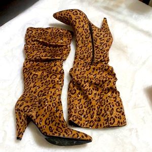 IMPO Leopard memory foam boots, size 10